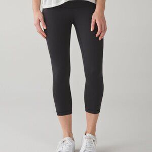 Lululemon Wunder Under Crop Leggings Black Size 4